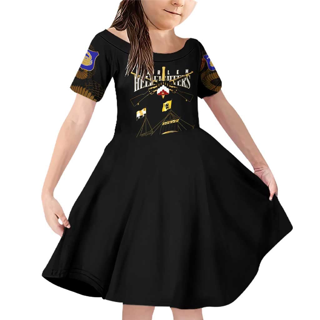 Harlem Hellfighters—First To Fight, First To Lead Family Matching Off Shoulder Short Dress and Hawaiian Shirt - Wonder Print Shop
