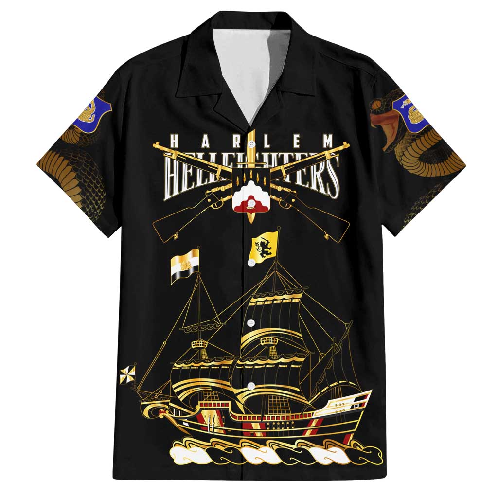 Harlem Hellfighters—First To Fight, First To Lead Family Matching Off Shoulder Short Dress and Hawaiian Shirt - Wonder Print Shop