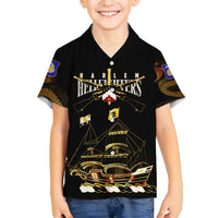 Harlem Hellfighters—First To Fight, First To Lead Family Matching Off Shoulder Short Dress and Hawaiian Shirt - Wonder Print Shop