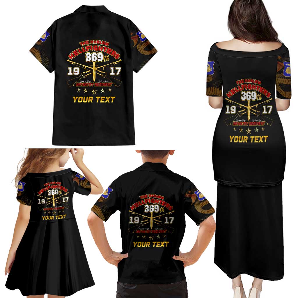 Harlem Hellfighters—First To Fight, First To Lead Family Matching Puletasi and Hawaiian Shirt - Wonder Print Shop
