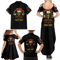 Harlem Hellfighters—First To Fight, First To Lead Family Matching Summer Maxi Dress and Hawaiian Shirt - Wonder Print Shop