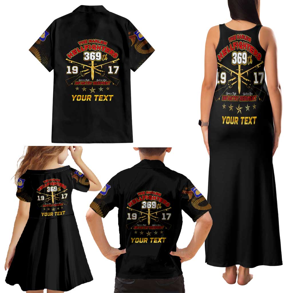 Harlem Hellfighters—First To Fight, First To Lead Family Matching Tank Maxi Dress and Hawaiian Shirt - Wonder Print Shop