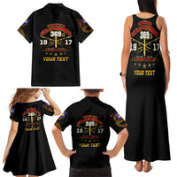 Harlem Hellfighters—First To Fight, First To Lead Family Matching Tank Maxi Dress and Hawaiian Shirt - Wonder Print Shop