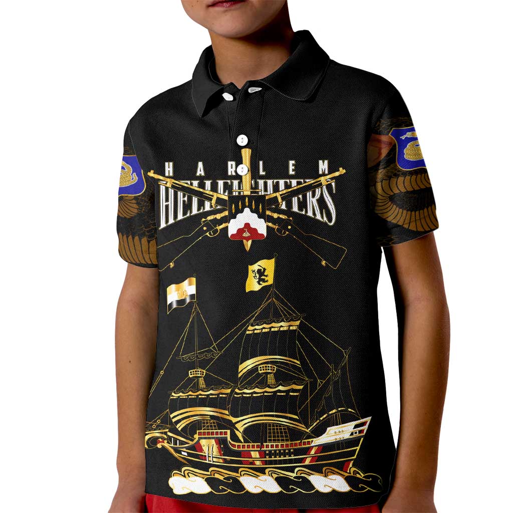 Harlem Hellfighters—First To Fight, First To Lead Kid Polo Shirt - Wonder Print Shop