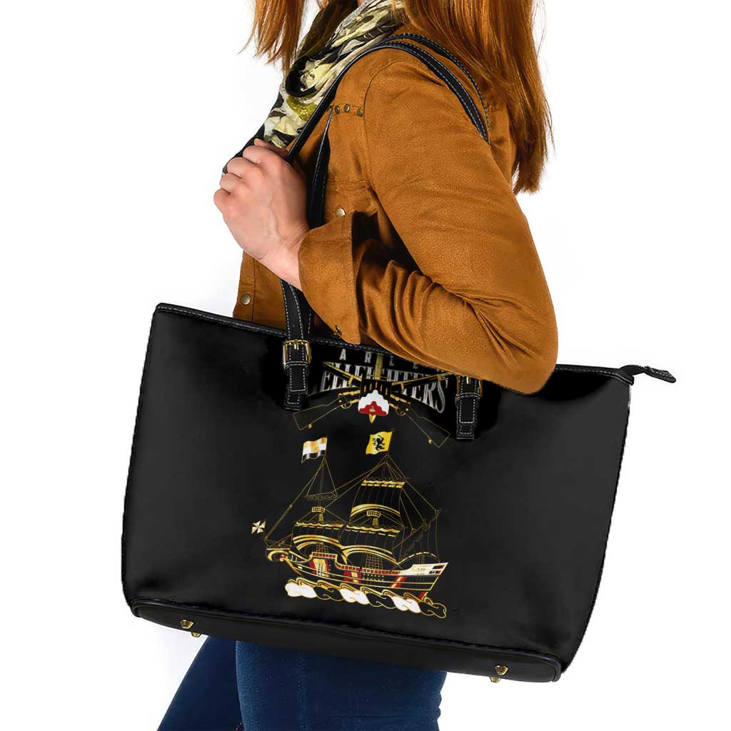 Harlem Hellfighters—First To Fight, First To Lead Leather Tote Bag - Wonder Print Shop