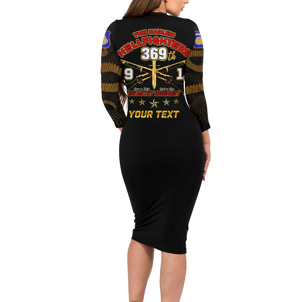 Harlem Hellfighters—First To Fight, First To Lead Long Sleeve Bodycon Dress - Wonder Print Shop