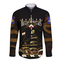 Harlem Hellfighters—First To Fight, First To Lead Long Sleeve Button Shirt - Wonder Print Shop