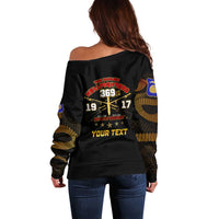 Harlem Hellfighters—First To Fight, First To Lead Off Shoulder Sweater - Wonder Print Shop