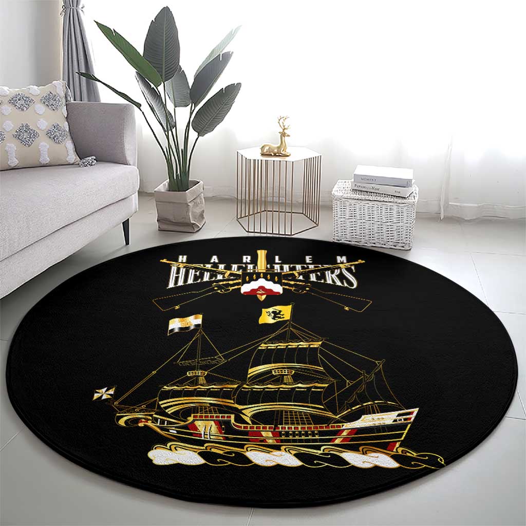 Harlem Hellfighters—First To Fight, First To Lead Round Carpet - Wonder Print Shop