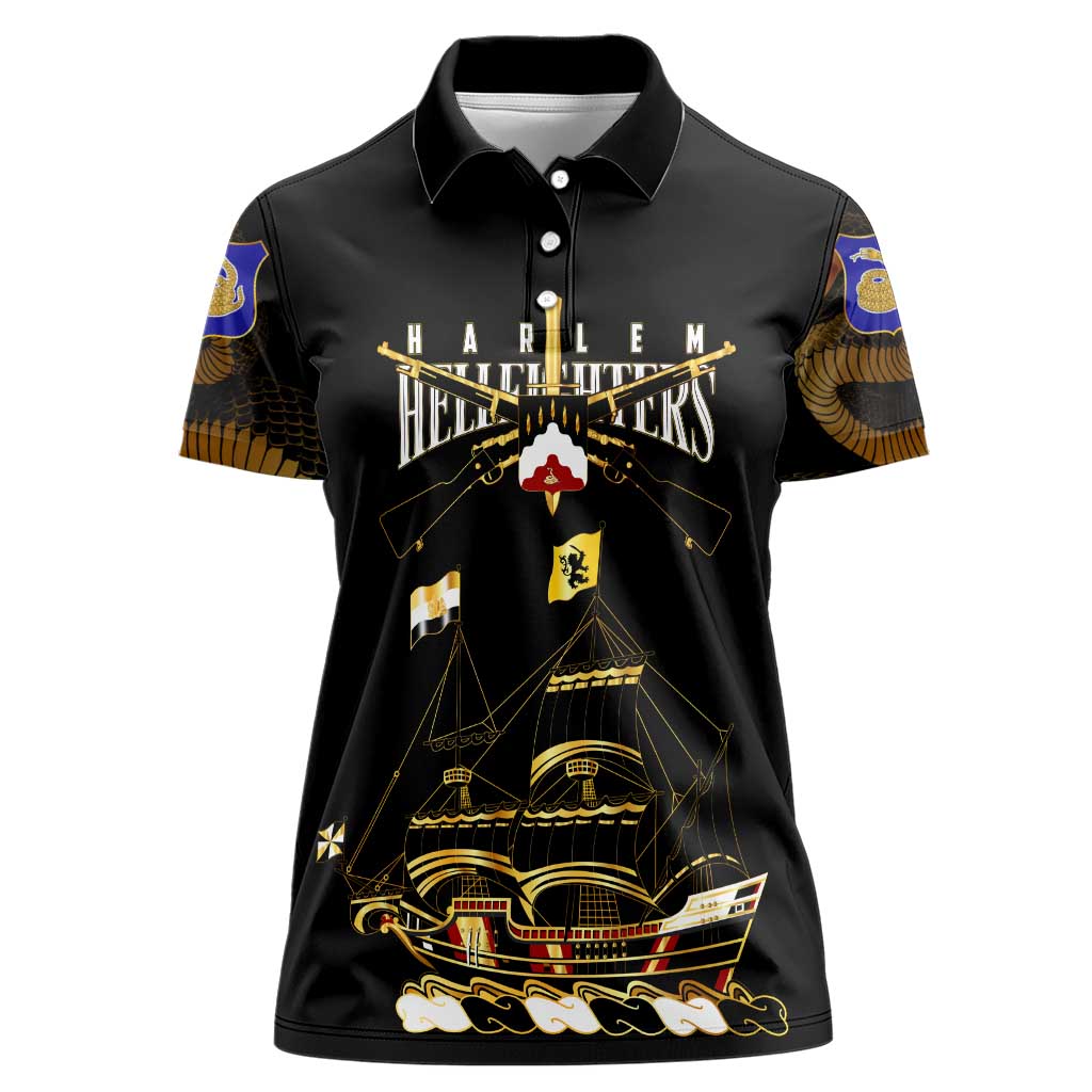 Harlem Hellfighters—First To Fight, First To Lead Women Polo Shirt - Wonder Print Shop