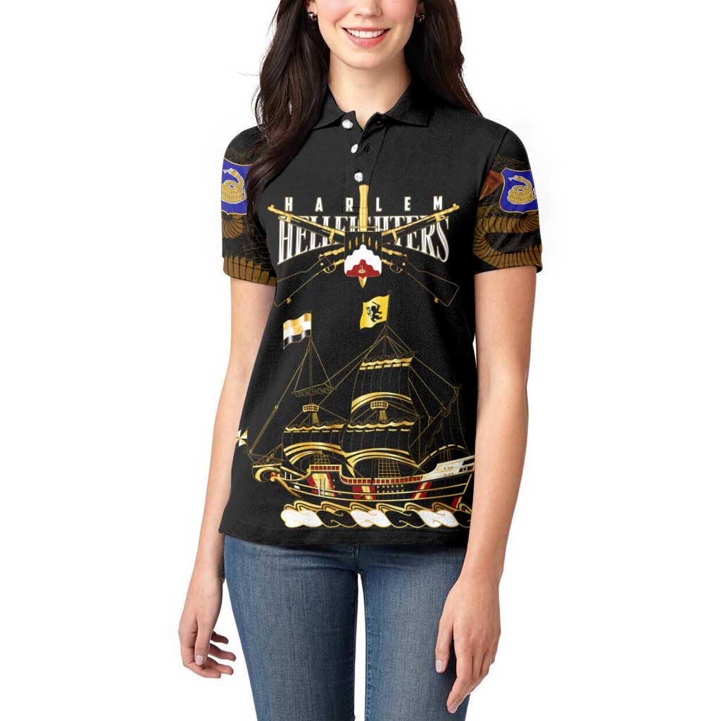 Harlem Hellfighters—First To Fight, First To Lead Women Polo Shirt - Wonder Print Shop