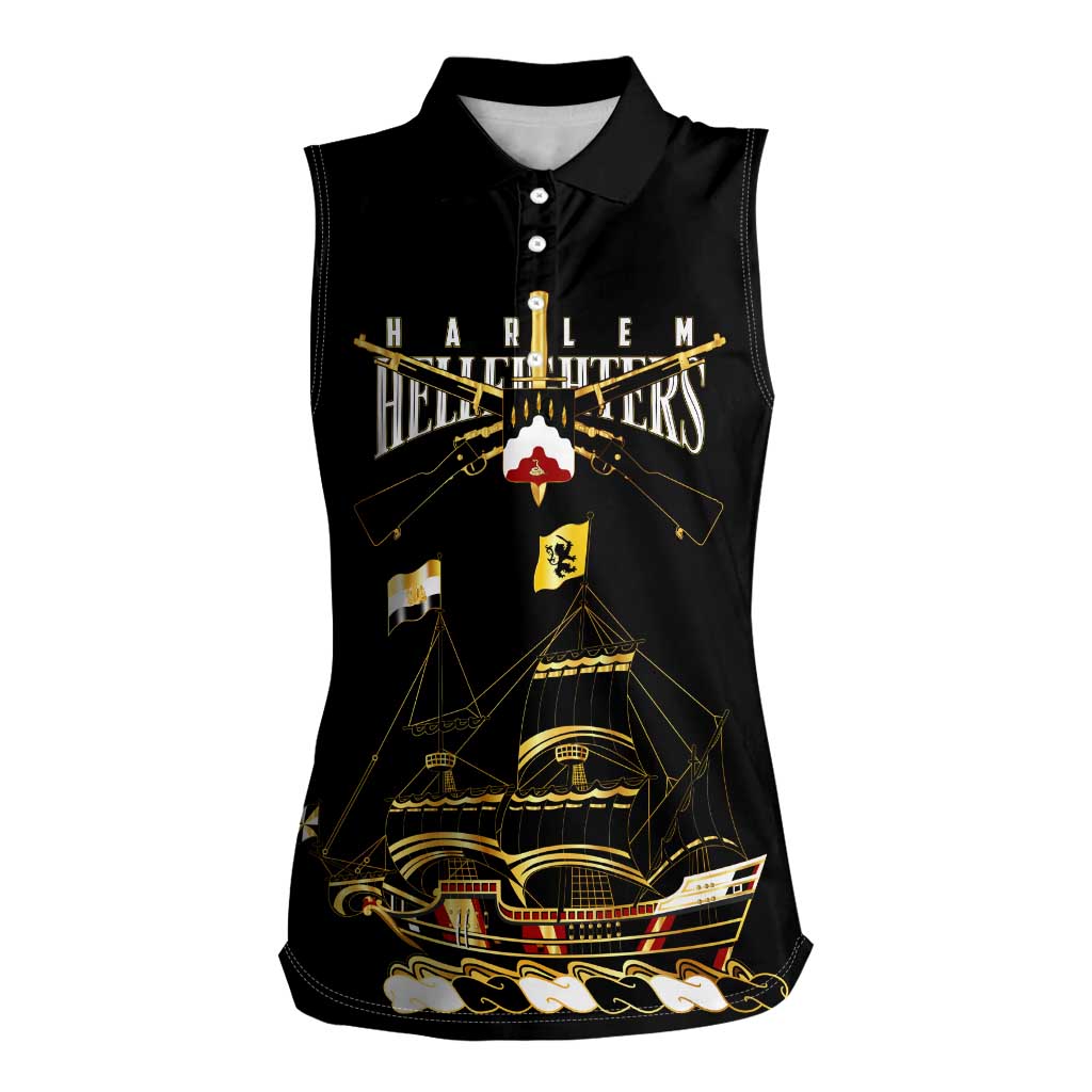 Harlem Hellfighters—First To Fight, First To Lead Women Sleeveless Polo Shirt - Wonder Print Shop