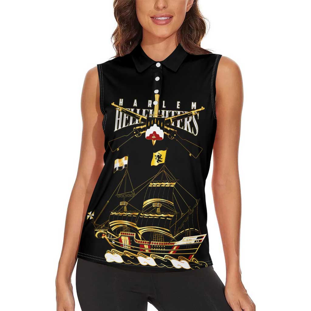 Harlem Hellfighters—First To Fight, First To Lead Women Sleeveless Polo Shirt - Wonder Print Shop