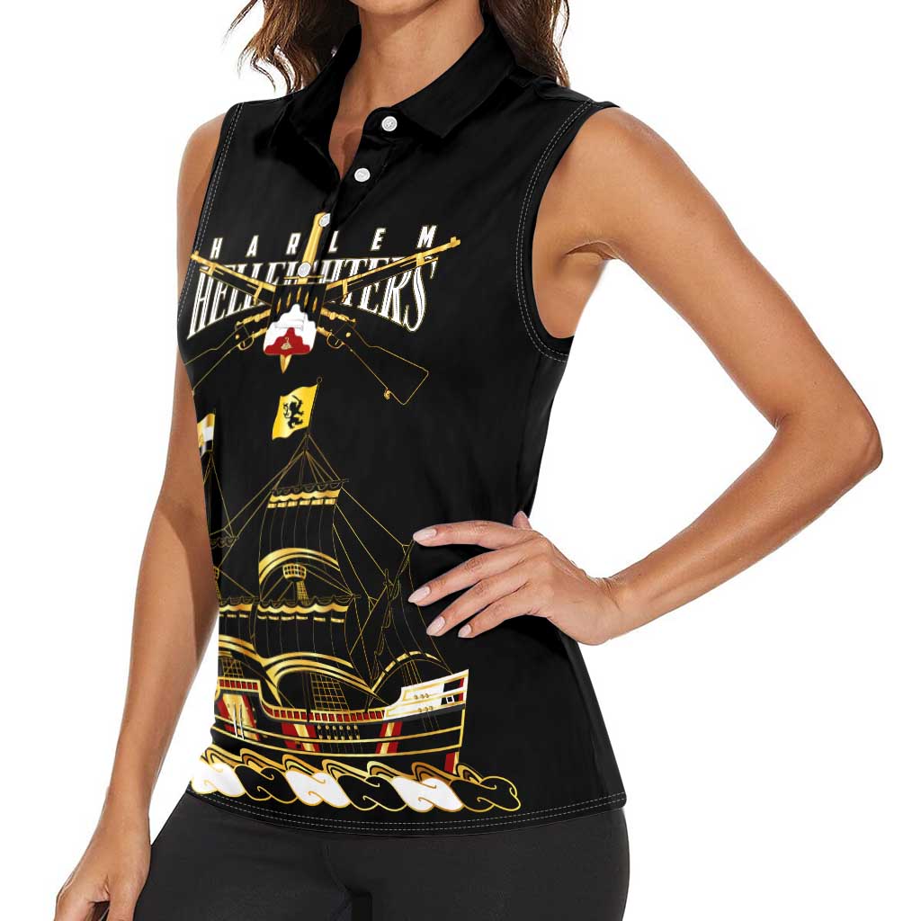 Harlem Hellfighters—First To Fight, First To Lead Women Sleeveless Polo Shirt - Wonder Print Shop