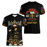 Harlem Hellfighters—First To Fight, First To Lead Women V-Neck T-Shirt - Wonder Print Shop