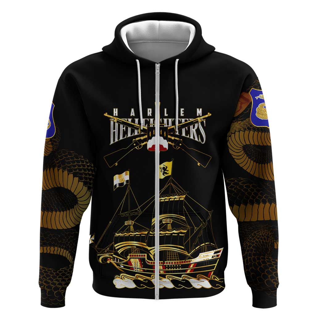 Harlem Hellfighters—First To Fight, First To Lead Zip Hoodie - Wonder Print Shop