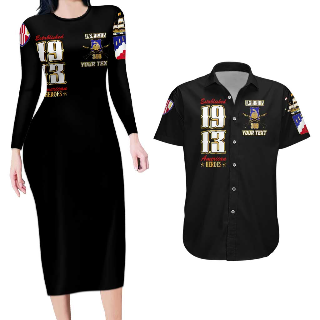At The Front, Always Couples Matching Long Sleeve Bodycon Dress and Hawaiian Shirt - Wonder Print Shop