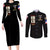 At The Front, Always Couples Matching Long Sleeve Bodycon Dress and Long Sleeve Button Shirt - Wonder Print Shop