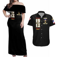 At The Front, Always Couples Matching Off Shoulder Maxi Dress and Hawaiian Shirt - Wonder Print Shop