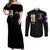 At The Front, Always Couples Matching Off Shoulder Maxi Dress and Long Sleeve Button Shirt - Wonder Print Shop