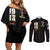 At The Front, Always Couples Matching Off Shoulder Short Dress and Long Sleeve Button Shirt - Wonder Print Shop
