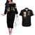 At The Front, Always Couples Matching Off The Shoulder Long Sleeve Dress and Hawaiian Shirt - Wonder Print Shop