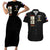 At The Front, Always Couples Matching Short Sleeve Bodycon Dress and Hawaiian Shirt - Wonder Print Shop