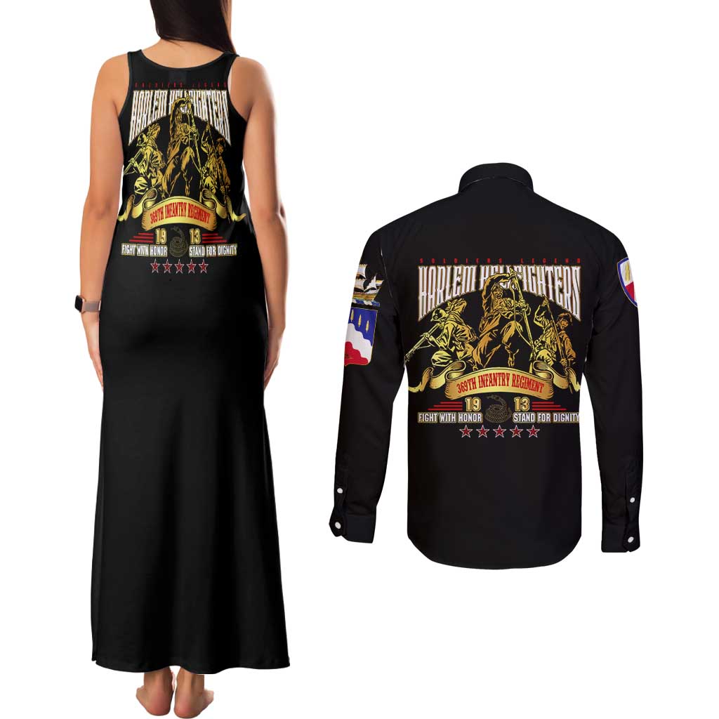At The Front, Always Couples Matching Tank Maxi Dress and Long Sleeve Button Shirt - Wonder Print Shop