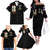 At The Front, Always Family Matching Off The Shoulder Long Sleeve Dress and Hawaiian Shirt - Wonder Print Shop