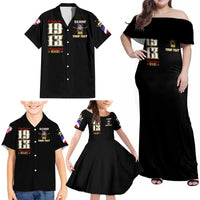 At The Front, Always Family Matching Off Shoulder Maxi Dress and Hawaiian Shirt - Wonder Print Shop