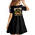 At The Front, Always Family Matching Off Shoulder Short Dress and Hawaiian Shirt - Wonder Print Shop