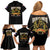 At The Front, Always Family Matching Off Shoulder Short Dress and Hawaiian Shirt - Wonder Print Shop