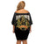 At The Front, Always Family Matching Off Shoulder Short Dress and Hawaiian Shirt - Wonder Print Shop