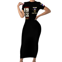 At The Front, Always Family Matching Short Sleeve Bodycon Dress and Hawaiian Shirt - Wonder Print Shop