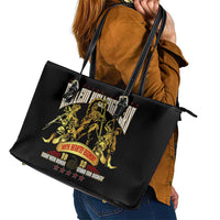 At The Front, Always Leather Tote Bag - Wonder Print Shop