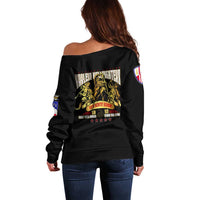 At The Front, Always Off Shoulder Sweater - Wonder Print Shop