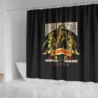 At The Front, Always Shower Curtain - Wonder Print Shop