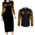 The First Black Marines: A Legacy Etched In Honor Couples Matching Long Sleeve Bodycon Dress and Long Sleeve Button Shirt - Wonder Print Shop