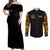 The First Black Marines: A Legacy Etched In Honor Couples Matching Off Shoulder Maxi Dress and Long Sleeve Button Shirt - Wonder Print Shop