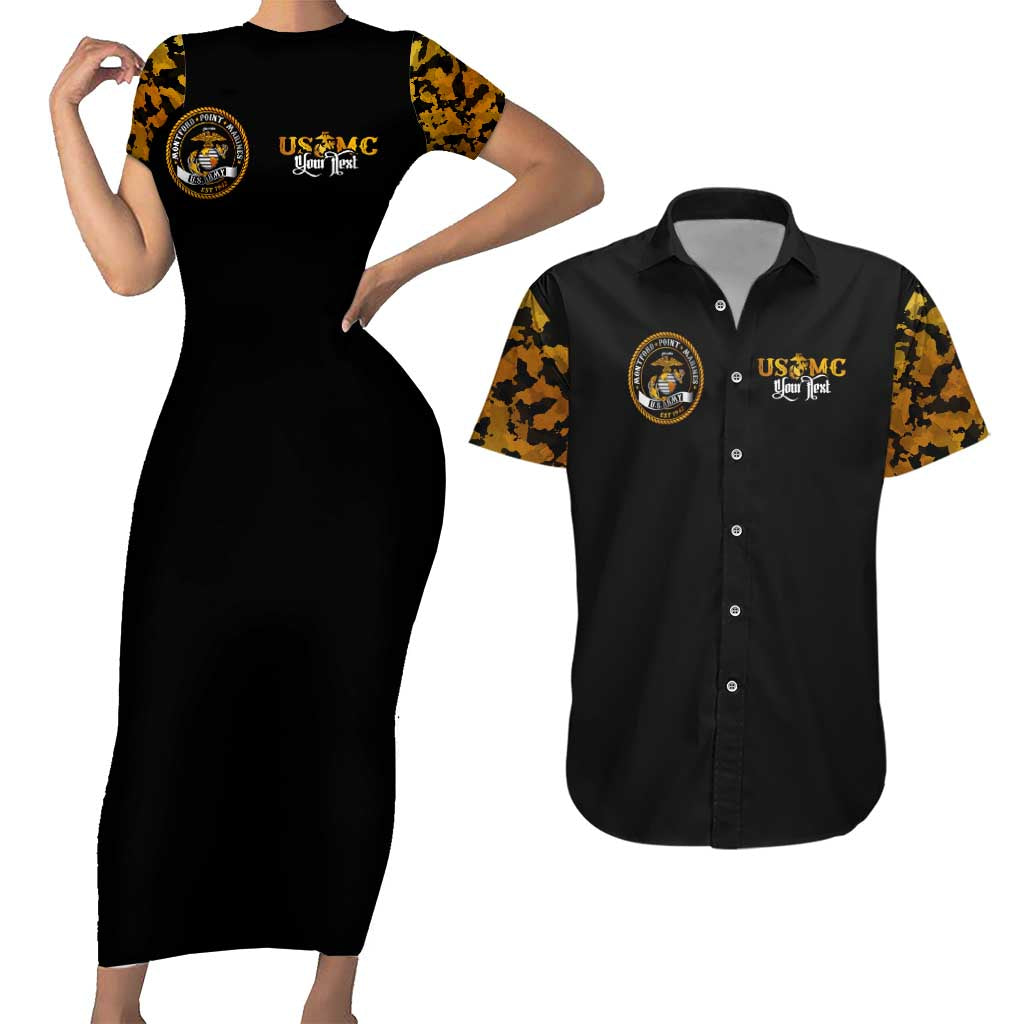 The First Black Marines: A Legacy Etched In Honor Couples Matching Short Sleeve Bodycon Dress and Hawaiian Shirt - Wonder Print Shop