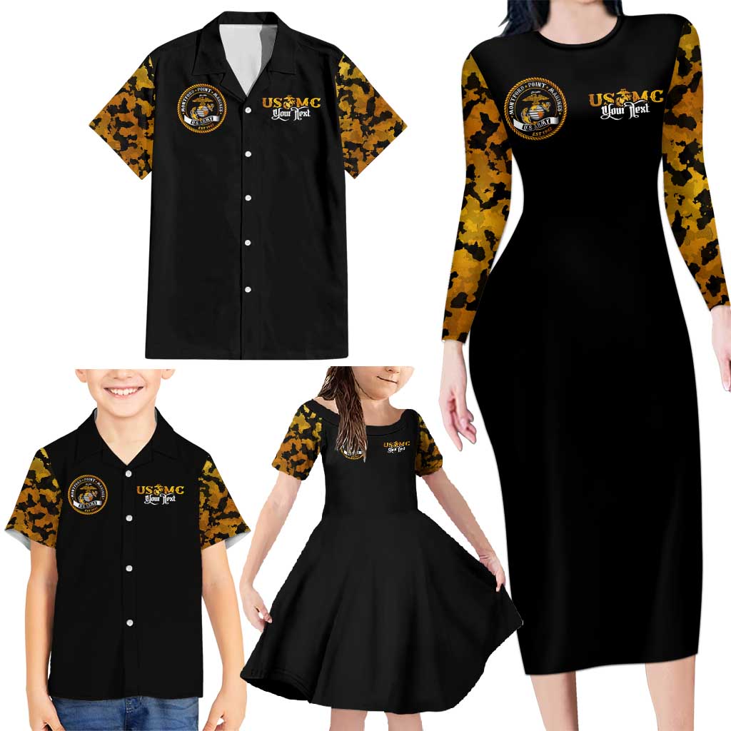 The First Black Marines: A Legacy Etched In Honor Family Matching Long Sleeve Bodycon Dress and Hawaiian Shirt - Wonder Print Shop