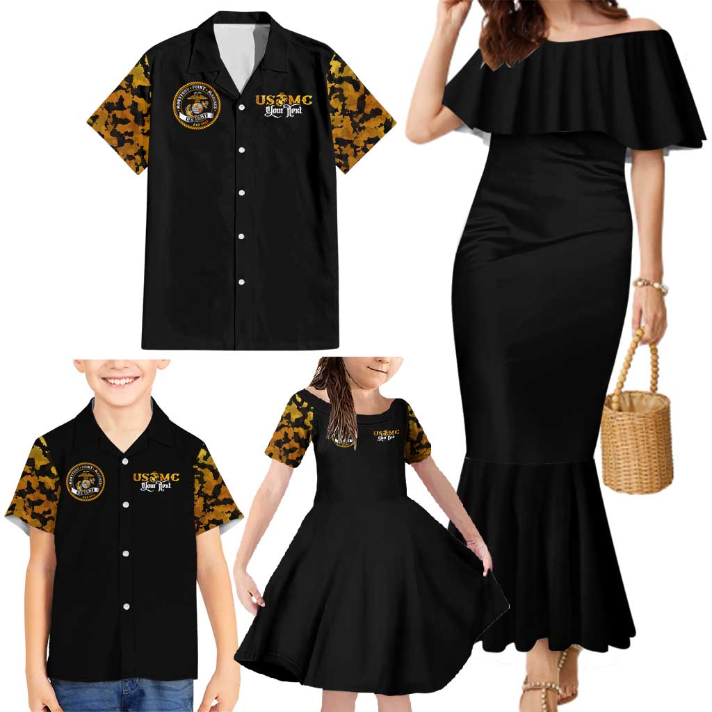 The First Black Marines: A Legacy Etched In Honor Family Matching Mermaid Dress and Hawaiian Shirt - Wonder Print Shop