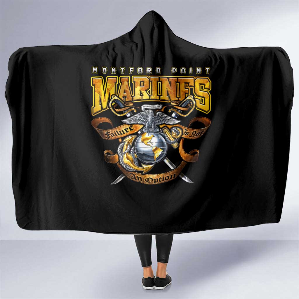 The First Black Marines: A Legacy Etched In Honor Hooded Blanket - Wonder Print Shop