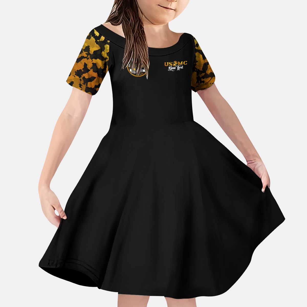 The First Black Marines: A Legacy Etched In Honor Kid Short Sleeve Dress - Wonder Print Shop