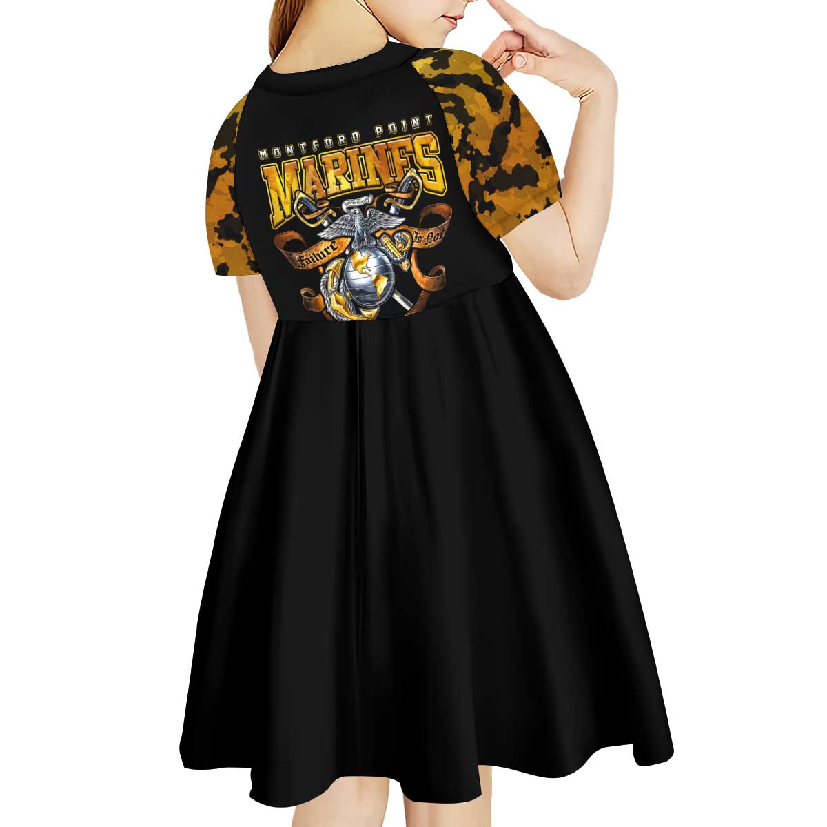 The First Black Marines: A Legacy Etched In Honor Kid Short Sleeve Dress - Wonder Print Shop