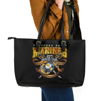 The First Black Marines: A Legacy Etched In Honor Leather Tote Bag - Wonder Print Shop