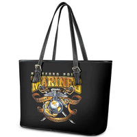 The First Black Marines: A Legacy Etched In Honor Leather Tote Bag - Wonder Print Shop