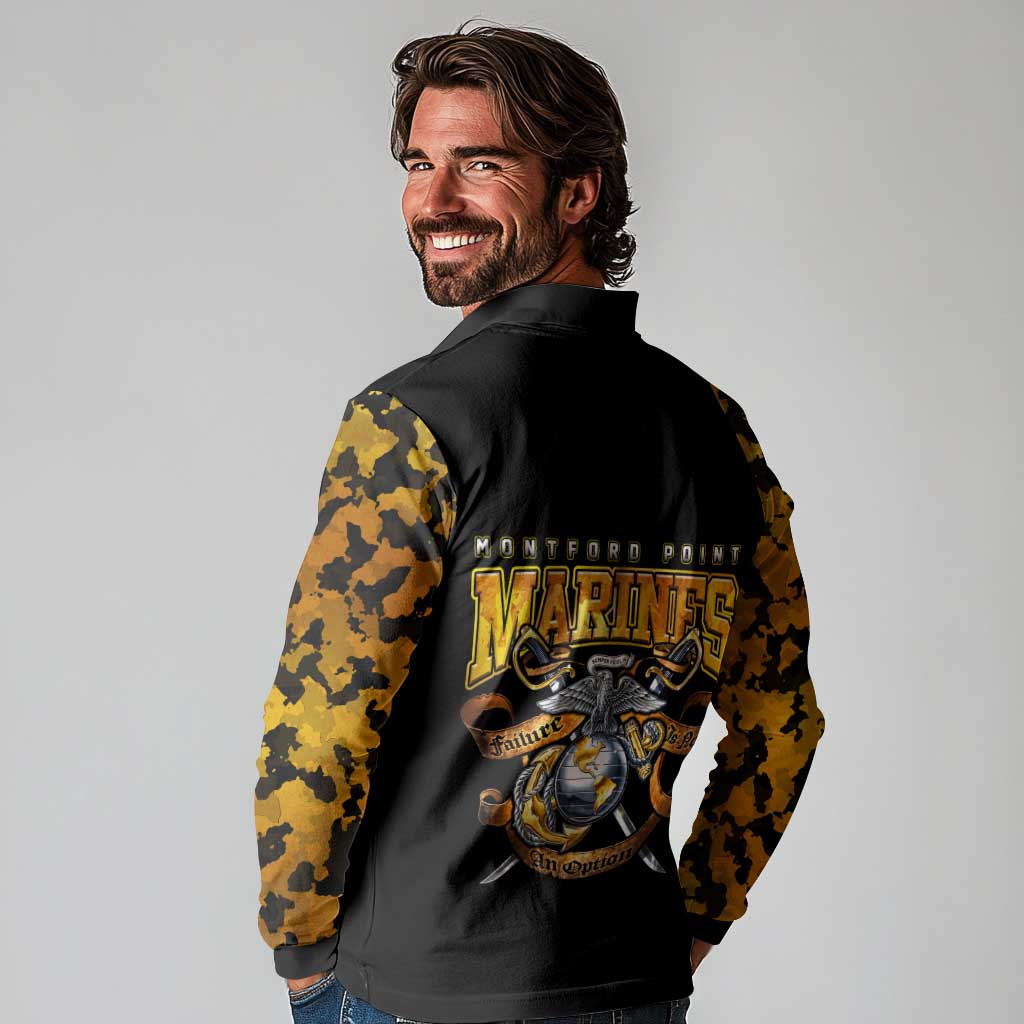 The First Black Marines: A Legacy Etched In Honor Long Sleeve Polo Shirt - Wonder Print Shop