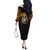 The First Black Marines: A Legacy Etched In Honor Off The Shoulder Long Sleeve Dress - Wonder Print Shop