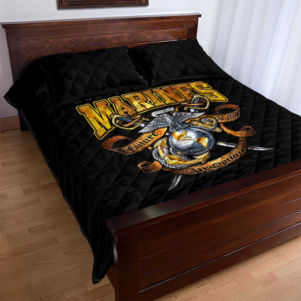 The First Black Marines: A Legacy Etched In Honor Quilt Bed Set - Wonder Print Shop